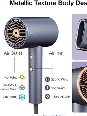 Professional Water Ionic Salon Hair Dryers, 1800 Watt Fast Drying Blow Dryer
